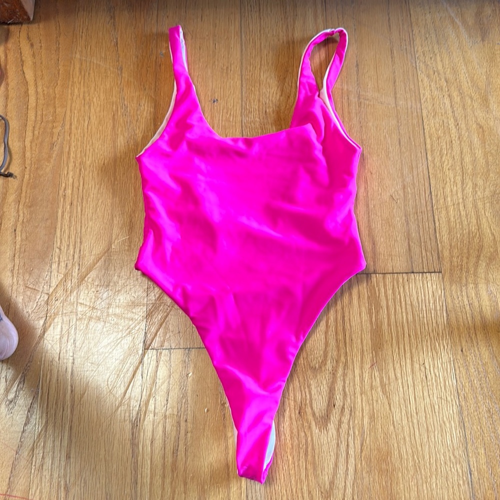 Bright Pink Women's One Piece Swimsuit